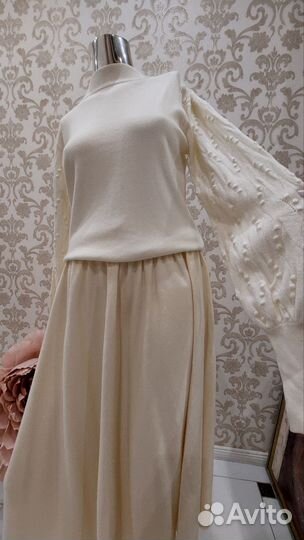 Нежный комплект мягкий нюд 48-52