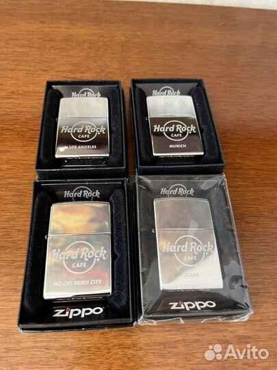 Zippo Hard Rock Cafe(15 штук, разные города)