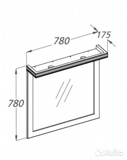 Зеркало Опадирис Мираж 80 светлый орех