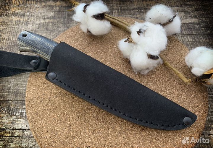 Мини нож из дамаска