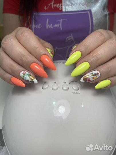 Покрытие гель лако, выкладной френчь,наращивание)