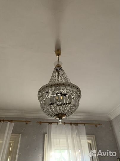 Люстра потолочная хрустальная СССР