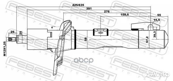 Амортизатор передний GAS.twin tube 21110-003F F