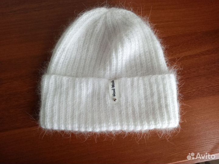 Шапки женские вязаные пух норки