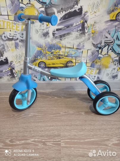 Детский самокат - беговел 2в1