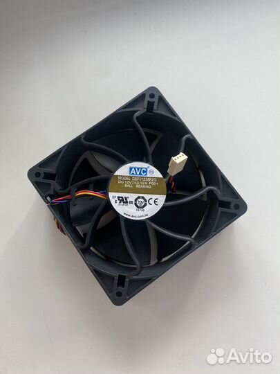 Кулер AVC 3.2A 120mm для асиков Antminer S9,S19,T