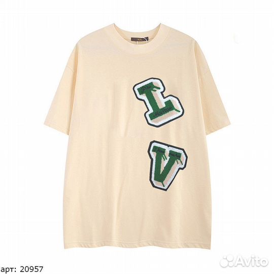 Футболка LV Бежевая