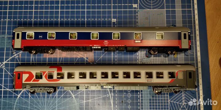 Пассажирские вагоны ржд LSModels 1/87