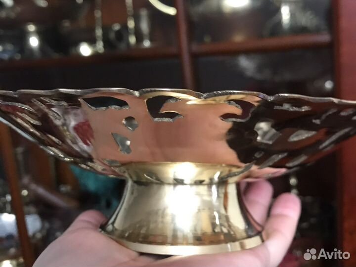 Конфетница, хлебница из латуни