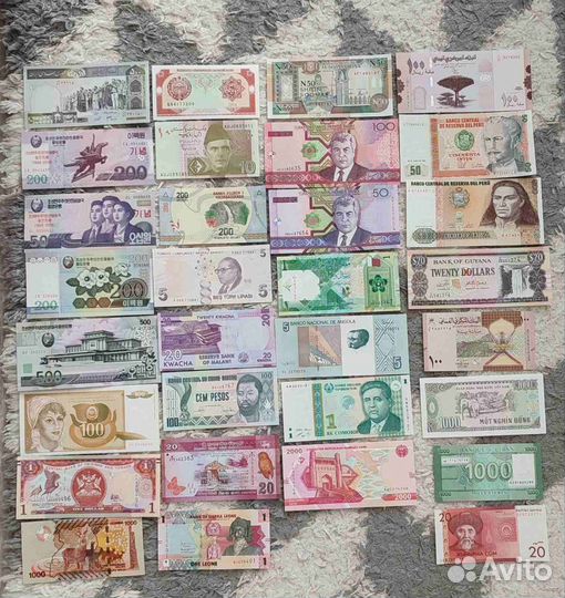 Иностранные банкноты, боны, купюры