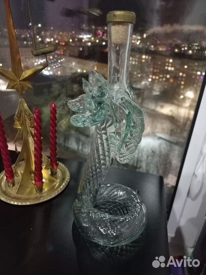 Ваза на ножке стекло СССР