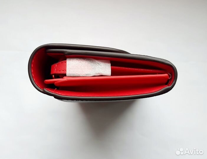 Портмоне Coach красно-коричневый