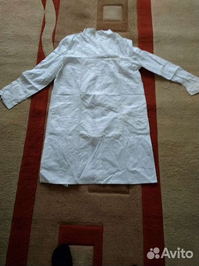 Халат санитарный, белый х/б