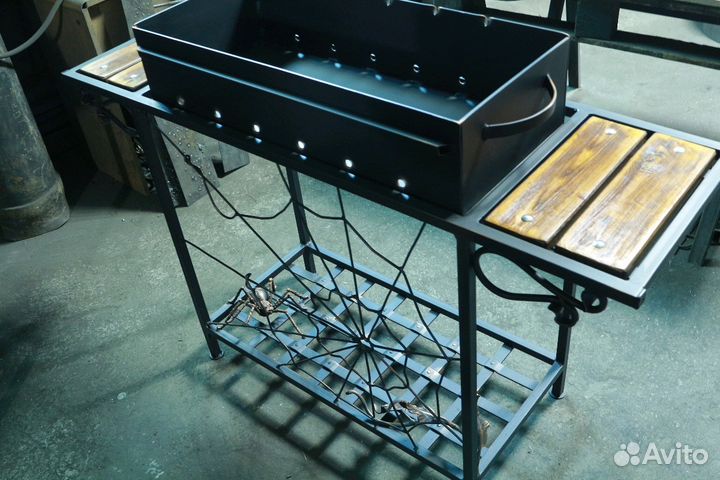 Мангал кованный с пауком сталь 4 мм