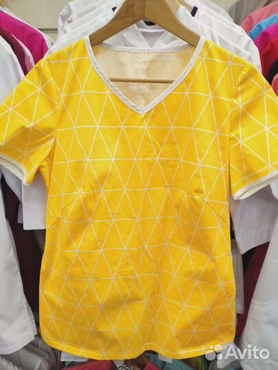 Медицинская блуза с рисунком 40-56