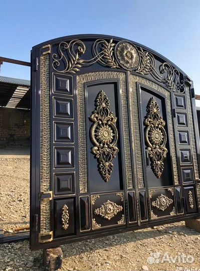 Ворота в Махачкале черные на заказ