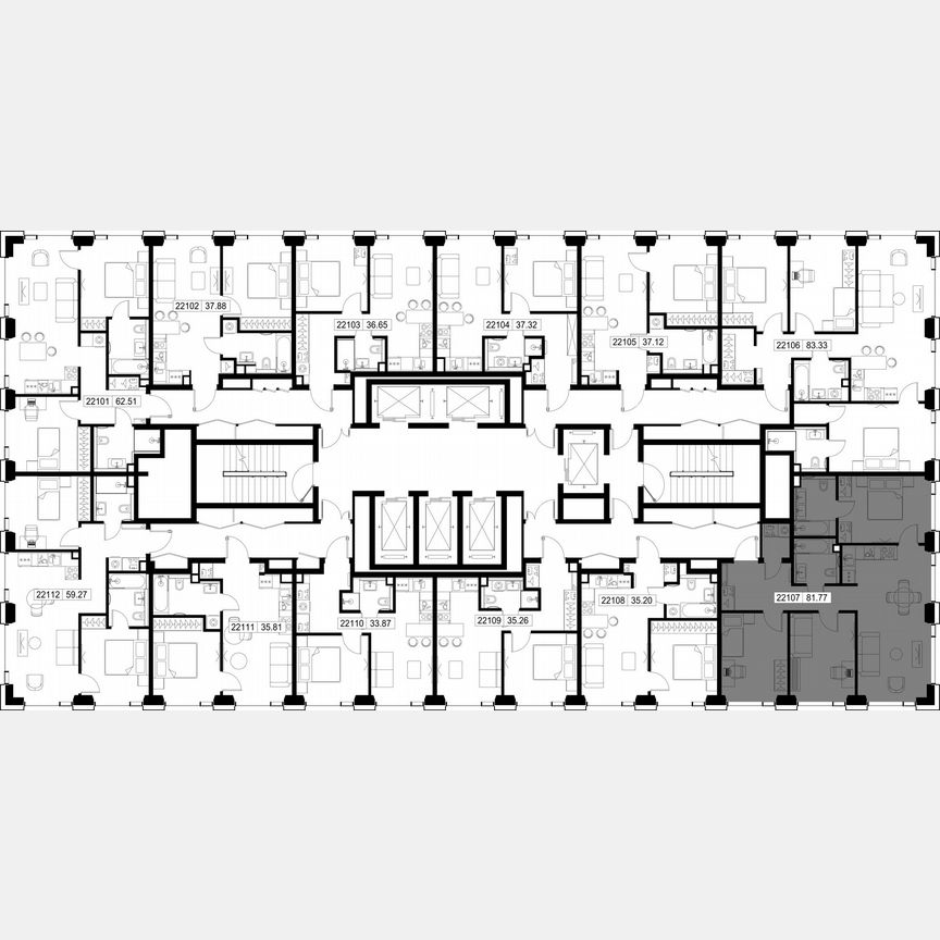 3-к. квартира, 81,8 м², 21/59 эт.