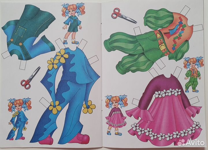 Бумажная кукла Наташа. 1 шт