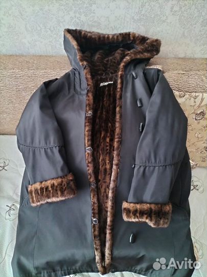 Пальто женское зимнее 48 50 с мехом новое
