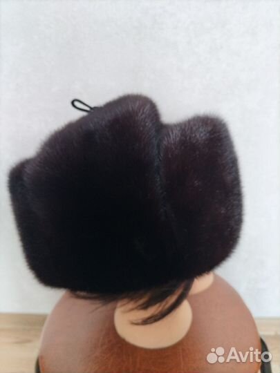 Норковая шапка мужская ушанка