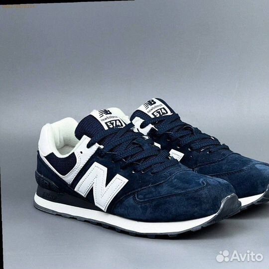 Кроссовки New Balance 574 Blue (Арт.80596)