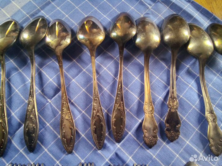 Лот 2. Мельхиор ложки,разные