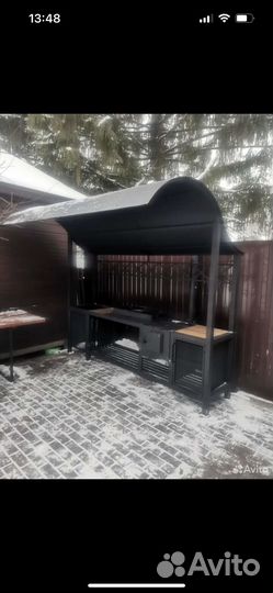 Мангал с крышей