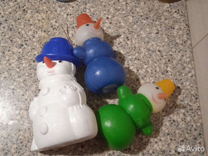 Снеговик СССР, советские новогодние игрушки