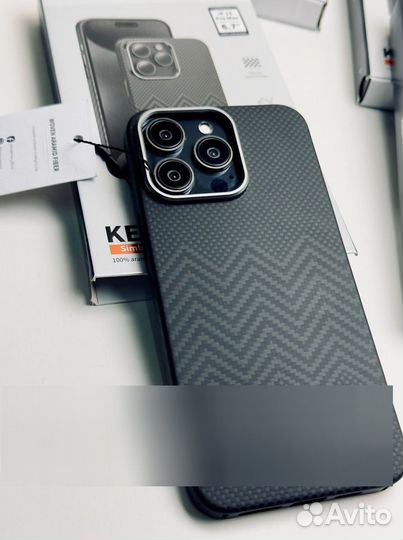 Чехол Kevlar iPhone 15 Pro/Pro Max Simba MagSafe