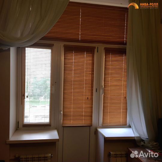 Деревянные жалюзи сосна бамбук