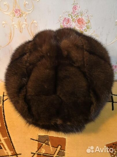 Шапка зимняя норковая женская