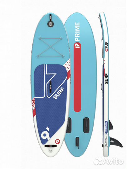 Надувная доска для SUP с веслом Surf 9 Blue