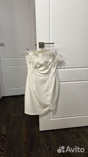 Белое платье с перьями zara, 12 storeez