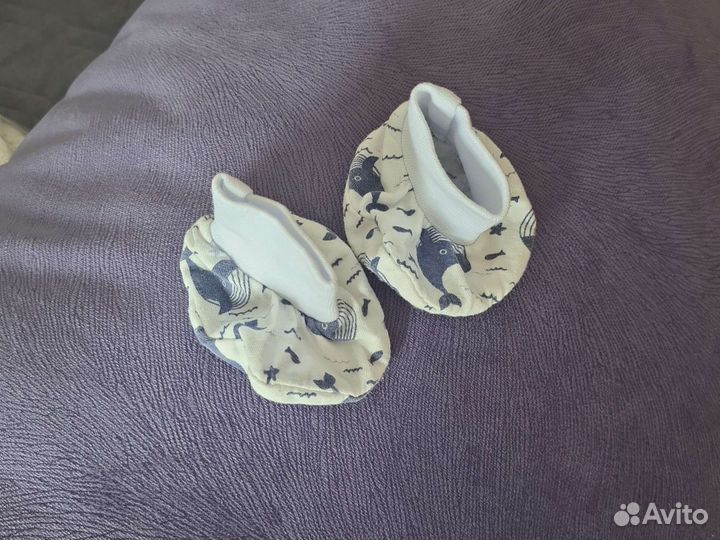 Антицарапки и шапки для новорожденных 56 62