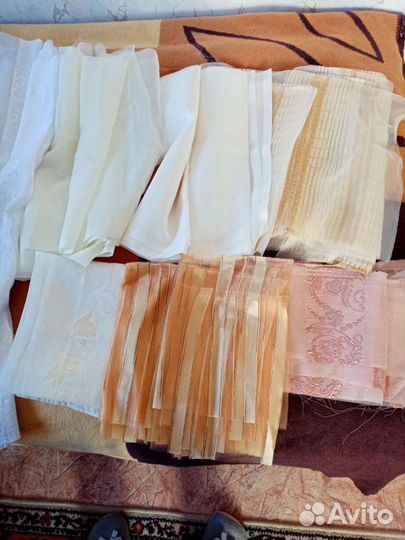 Тюль, органза-остатки