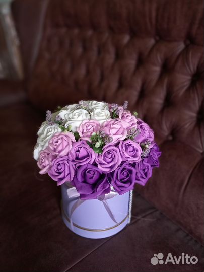 Букет цветов мыльных розы