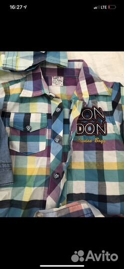 Рубашка для мальчика размеры 74-98