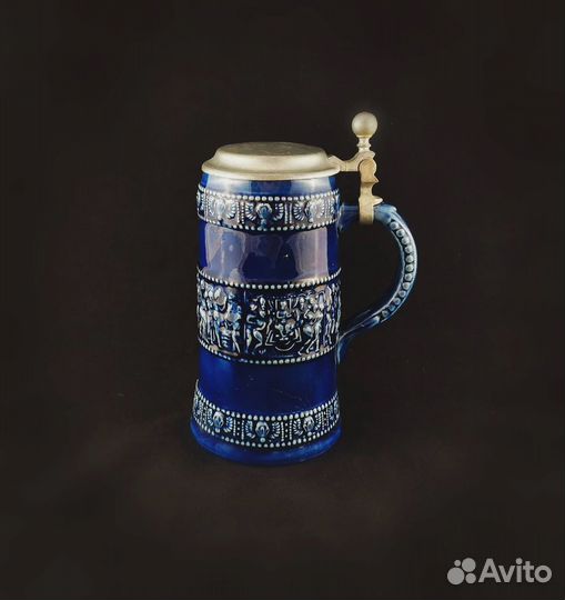 Немецкая пивная кружка с крышкой 1985 год