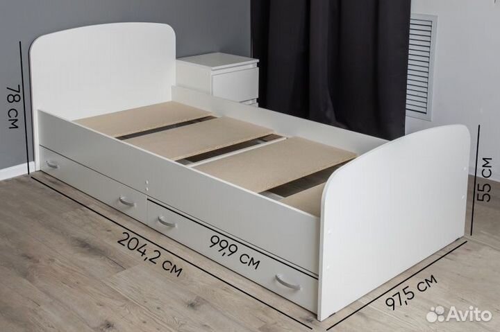 Кровать с ящиками Новая