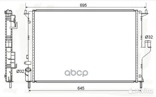 Радиатор renault Logan 1.5D/1.6 04- / Sandero