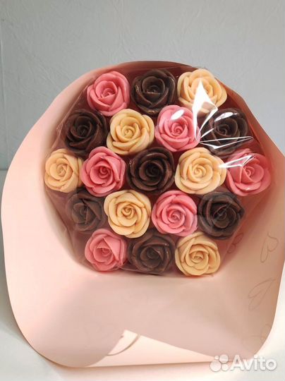 Розы из Бельгийского Шоколада - 19 шт в Букете