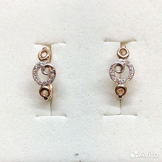 Золотые серьги 375 пробы