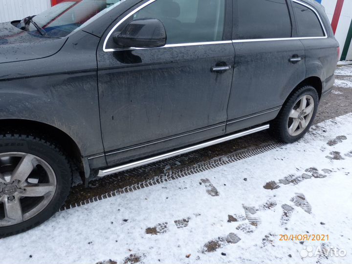 Пороги труба боковые нержавейка Ауди Q7
