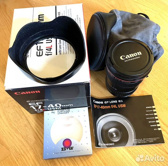 Canon EF 17-40mm f/4L USM + уф светофильтр B+W