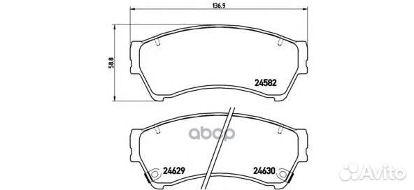 Колодки тормозные передние brembo P49039 P49039