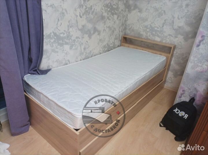 Кровать 90х200 с ящиками