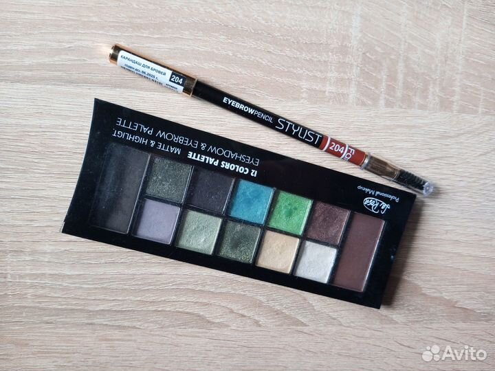 Палетка La Rosa тени, Farres карандаш для бровей