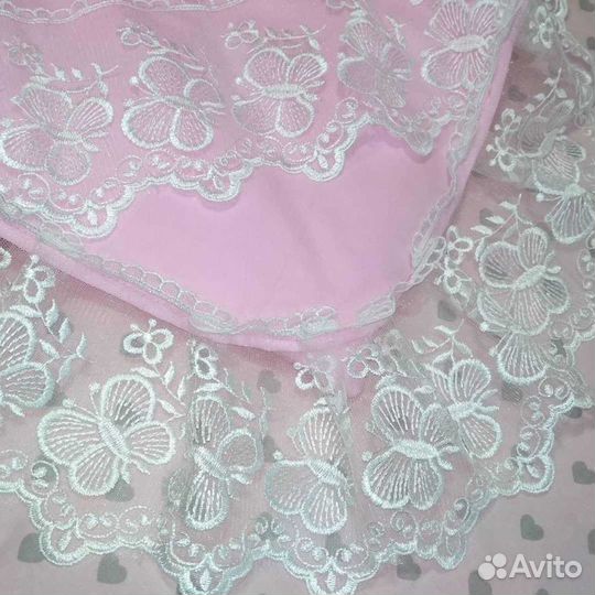 Одеяло + бант + пелёнка с кружевом