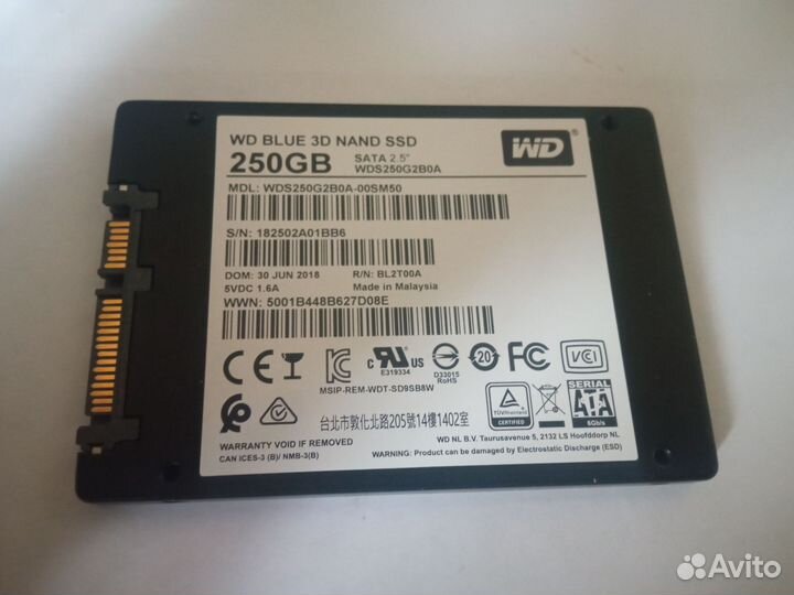 SSD WD Blue 250gb
