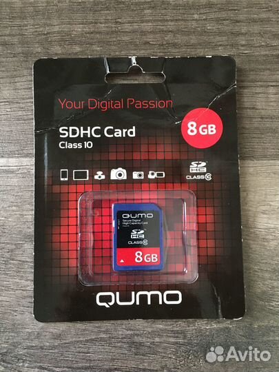 Карта памяти на 8 Gb qumo